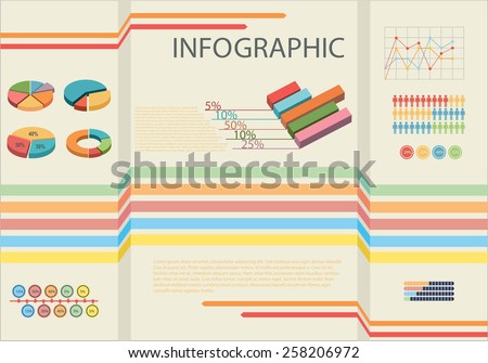 Infographic showing the statistics of people with bar graphs