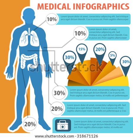 Medical Infographic With Human Anatomy Illustration - 318671126 ...