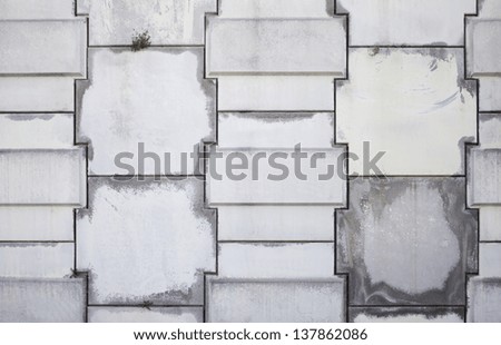 Cement wall tile dark and light in highway construction and architecture