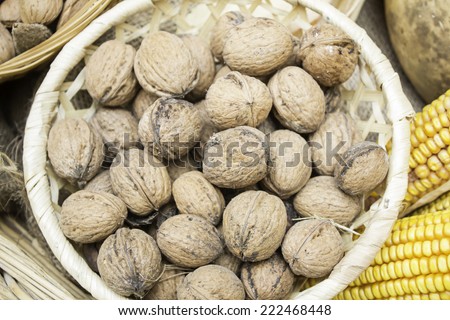 Nuts bulk food store, dried fruits