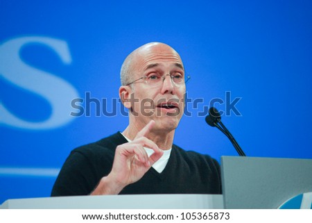 LAS VEGAS, NV - JUNE 5, 2012: DreamWorks Animation chief executive officer Jeffrey Katzenberg delivers an address to HP Discover 2012 conference on June 5, 2012 in Las Vegas, NV