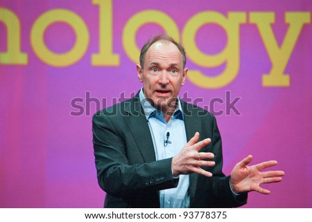 ORLANDO, FLORIDA - JANUARY 18: Inventor and founder of World Wide Web Sir Tim Berners-Lee delivers an address to IBM Lotusphere 2012 conference on January 18, 2012 in Orlando, FL. He speaks about social Web