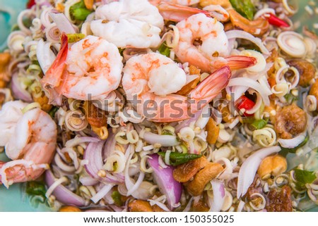 Mixed sweet and Sour Shrimp and lemongrass