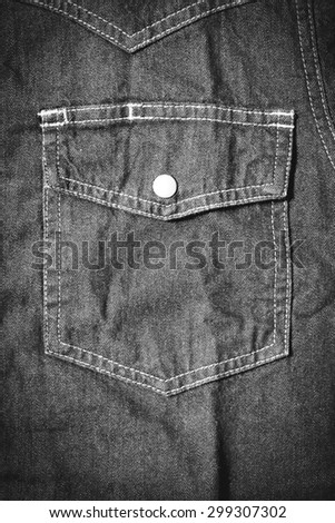 jean pocket black and white tone color style