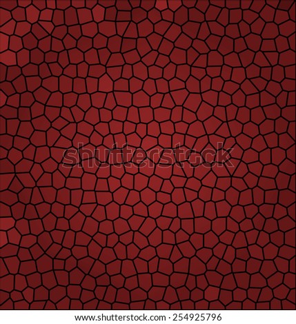 Red abstract mosaic, background illustration of mosaic