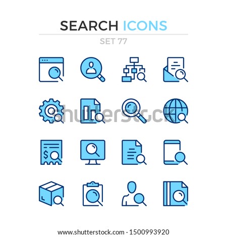 Search icons. Vector line icons set. Premium quality. Simple thin line design. Modern outline symbols collection, pictograms.