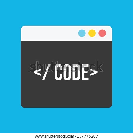 Vector Code Editor Icon