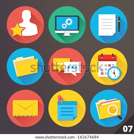 Vector Icons for Web and Mobile Applications. Set 7.