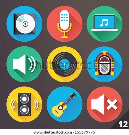 Vector Icons for Web and Mobile Applications. Set 12.