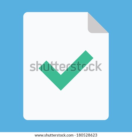 Vector Document and Tick Icon