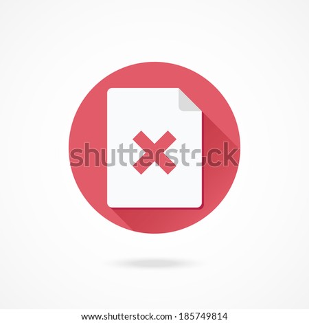 Vector Document and Cross Icon