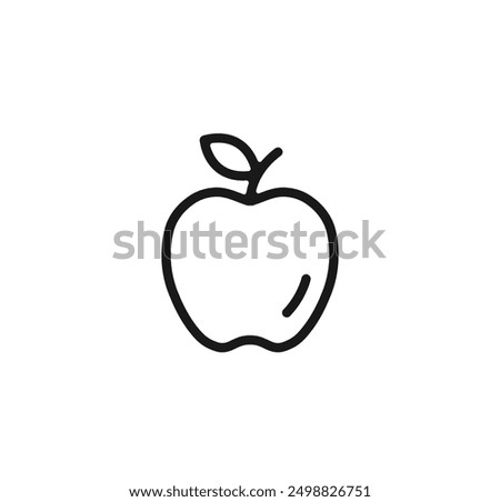 Apple outline icon. Line icon