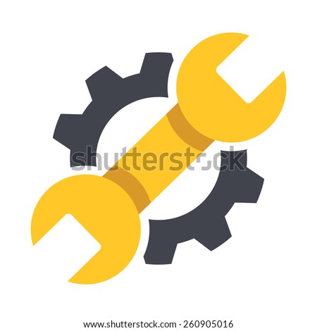 Repair icon. Vector Illustration. Creative graphic design logo element. Isolated on white background.
