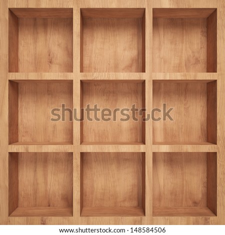 Empty wood shelf , full frame