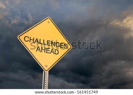 Road Warning Sign, Challenges Ahead