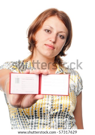Girl holds the certificate