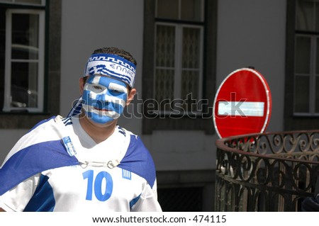 Greek fan from the European Soccer Championships