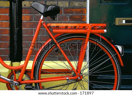an orange bike