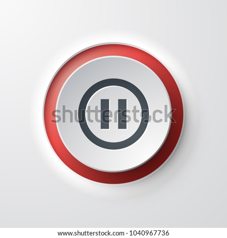 Pause web icon push button