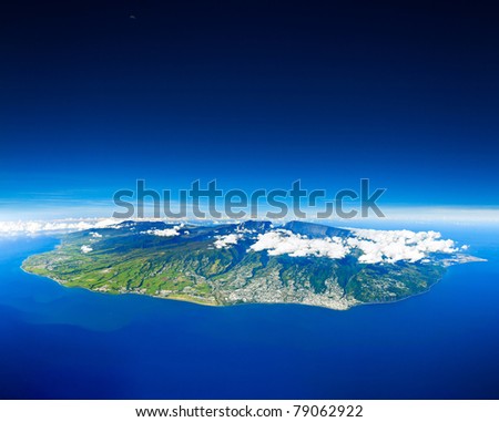 Reunion Island sight of the sky