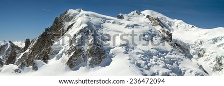 mountain\'s summit and glacier
