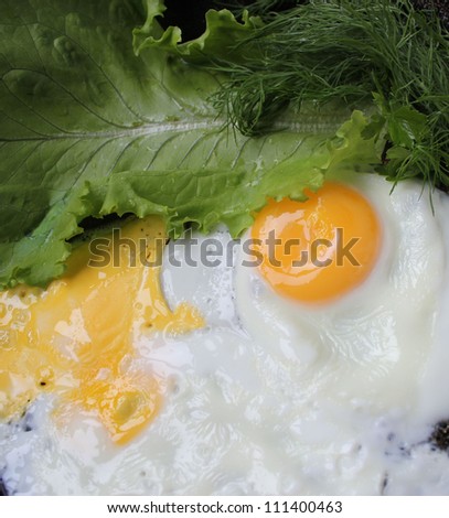 fried eggs fried eggs with greens