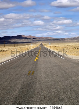 A never ending road in Nevada