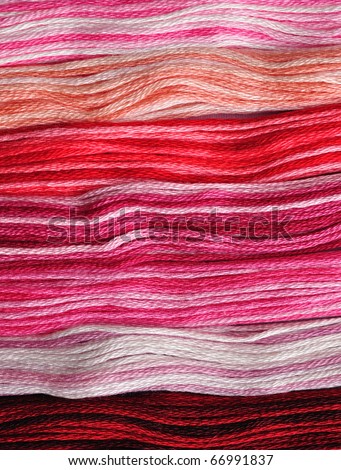 Color cotton threads