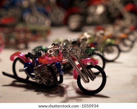 Toy motorbike made of wire