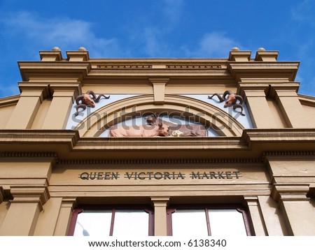 Facade of Queen Victoria Market, Melbourne, Australia