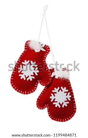 Similar – Image, Stock Photo The red gloves felt pushed to the edge of the table and wished back to the hand with the red ring.