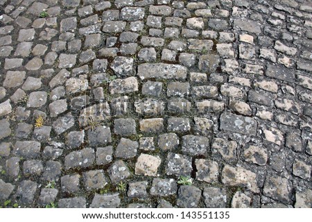 Ancient a cobblestone road
