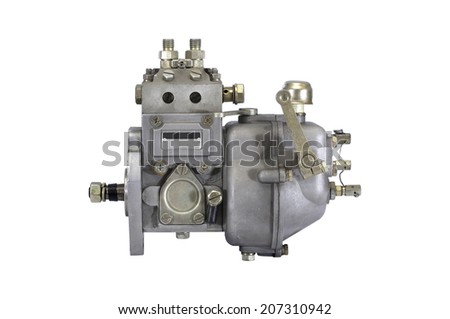 photo the Fuel pump of a high pressure the diesel on a white background