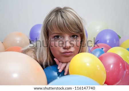 sad girl on party