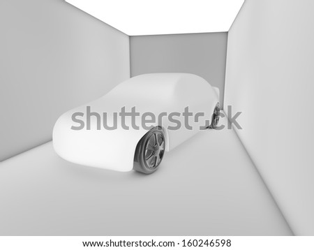 a car in the garage