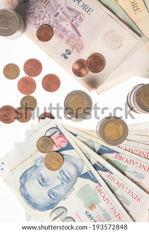 Banknotes,Money of Thailand and Singapore
