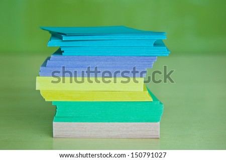 Block of colorful Notes isolate