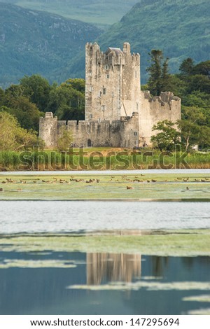 Ross castle killarney reflection