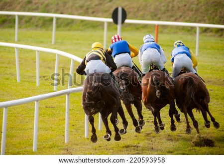 horses racing the track