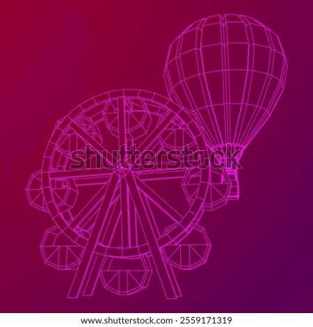 Image, Stock Photo aviation Ferris wheel