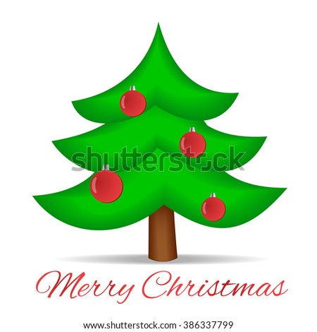 Christmas Tree. Xmas Background With Xmas Tree. Merry Christmas Wishes