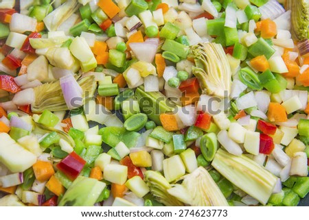Colorful vegetables mixed background