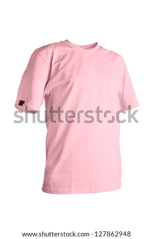 Pink t-shirt  isolated on white background