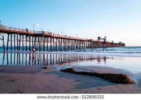 Oceanside Pier/ Iconic Oceanside pier is the second longest wooden pier in California