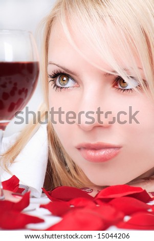 Lady with wine