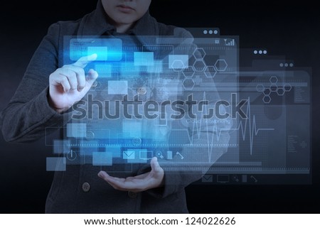 web designer working on modern computer