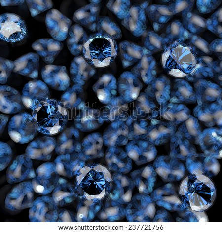 blue diamonds on black background