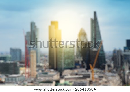 blurred city and people urban scene concept