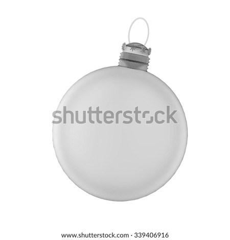 Empty 3d Christmas Ornament On White Background Stock Photo 339406916 : Shutterstock