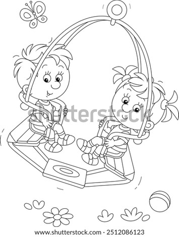 Similar – Image, Stock Photo Girl swings Infancy